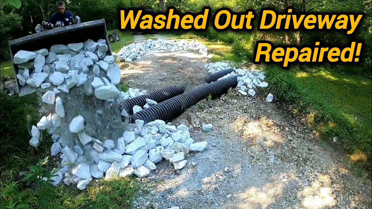 Washed Out Driveway Repair: Helping a Family Visit Again! 🏠!