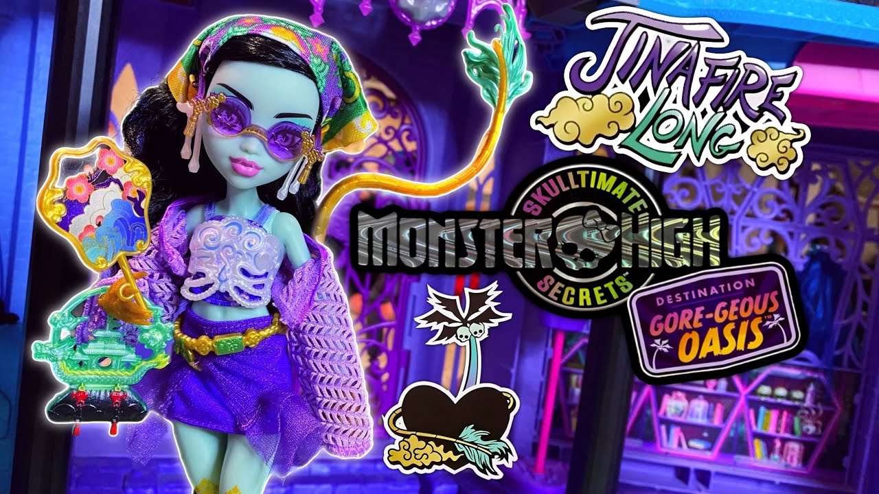 Хотите сиять от базового образа? Великолепные длинные волосы Oasis Jinafire от Monster High Skull...