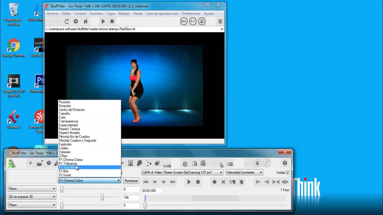 Quitar el fondo de un video en Blufftitler Facil y rapido - Joel mancilla