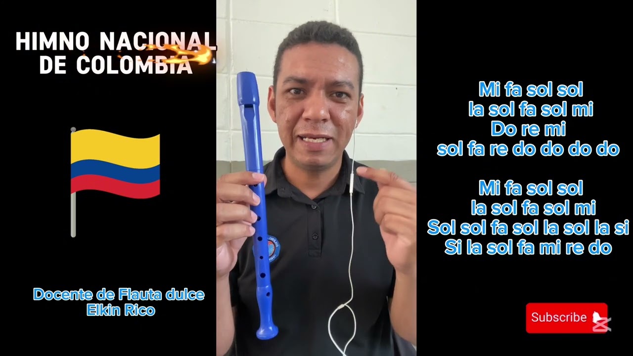 Himno nacional de Colombia Flauta dulce Tutorial