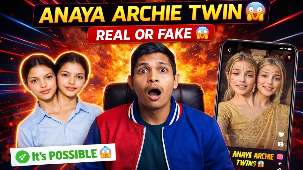 anaya archie twin real or fake 😱 || anaya archie real or fake ✅|| two headed twins anaya archie