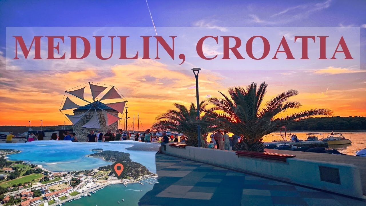 MEDULIN, CROATIA ║ Promenade summer evening walk through center of Medulin #mediterranean #croatia