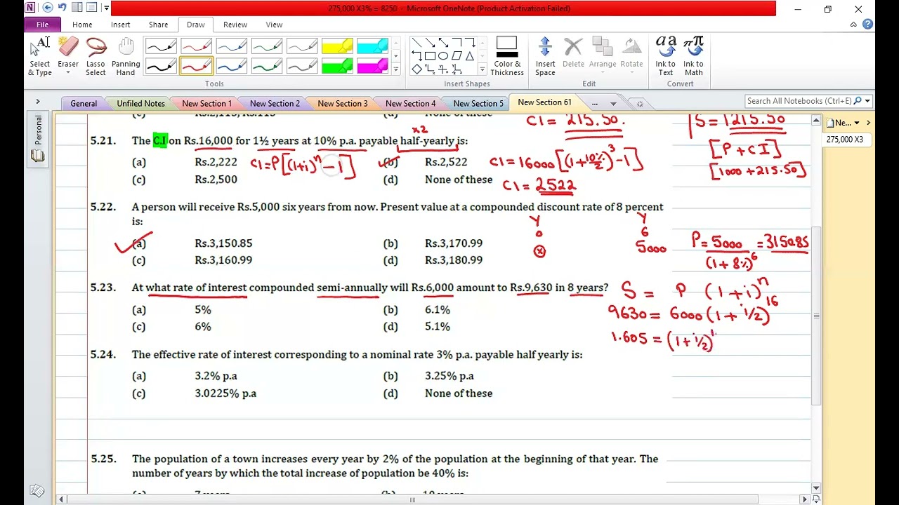Financial maths 5 19 to 5 25