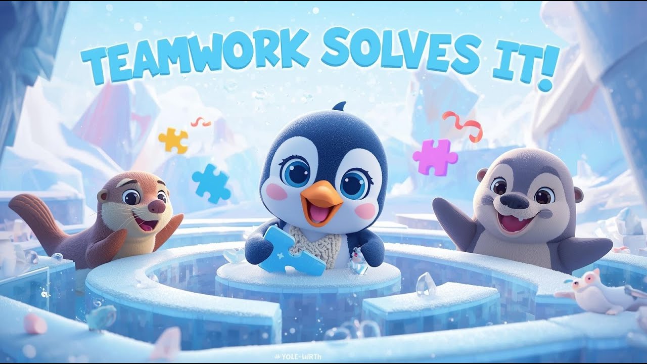 Penny the Puzzle-Solving Penguin 🐧🧩 | Teamwork Moral Story for Kids | StoryBloom