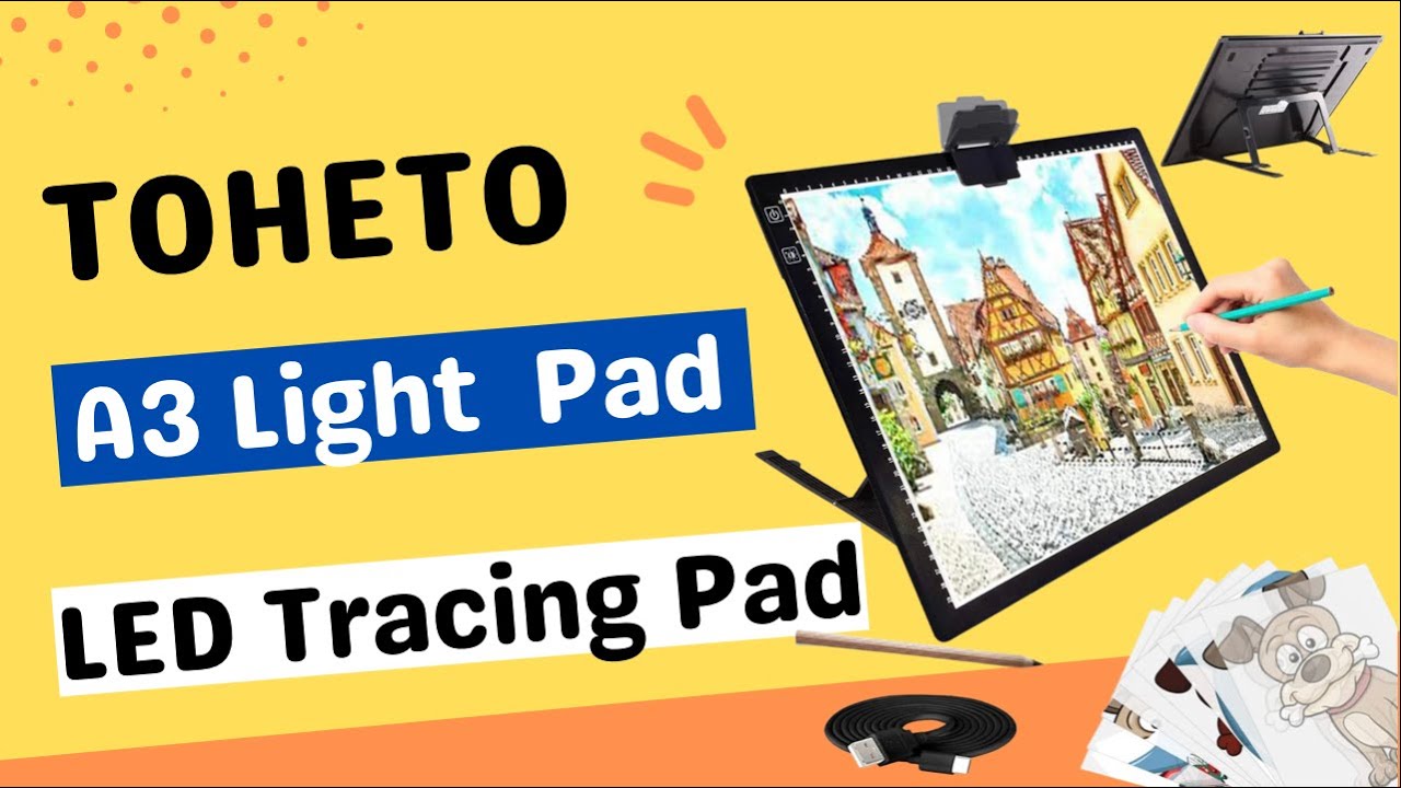 TOHETO A3 LIGHT PAD | TRACING LED LIGHT PAD | UNBOXING AND REVIEW | Avie Life in USA