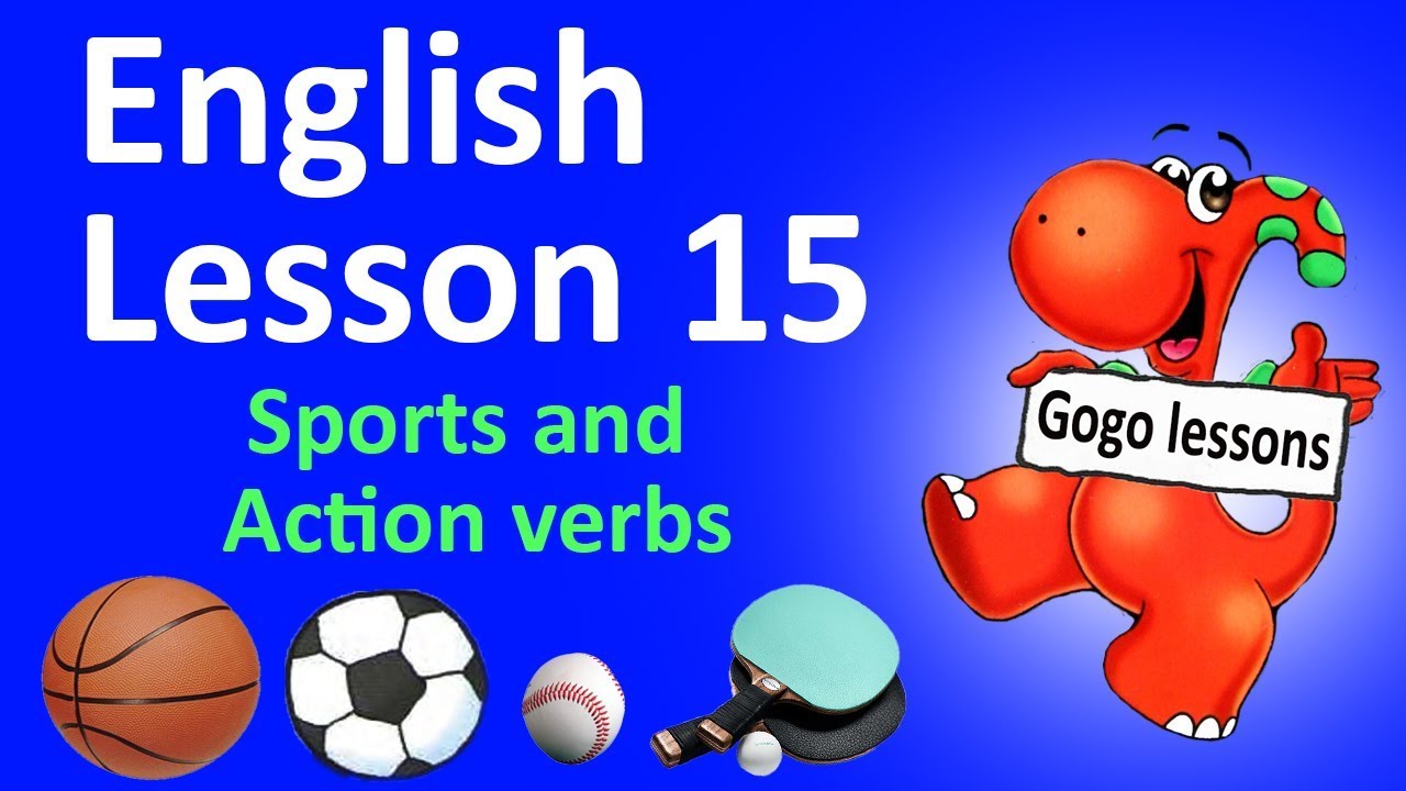 Английский для детей. Урок 15 - Спорт и глаголы действия.