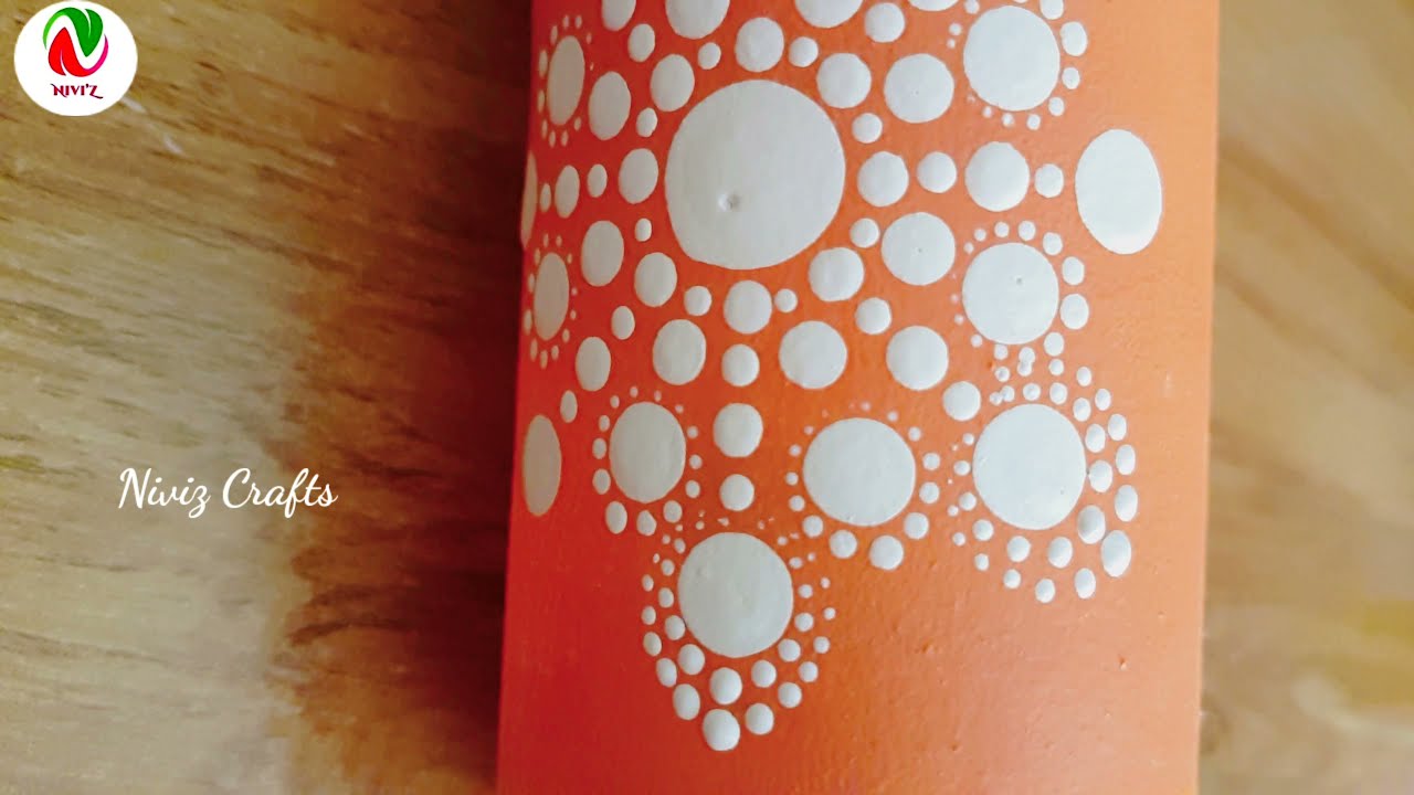 Mandala Bottle Art | Dot Mandala on Small Bottle | Dot Art on Bottle Painting | Niviz Crafts Ep 182