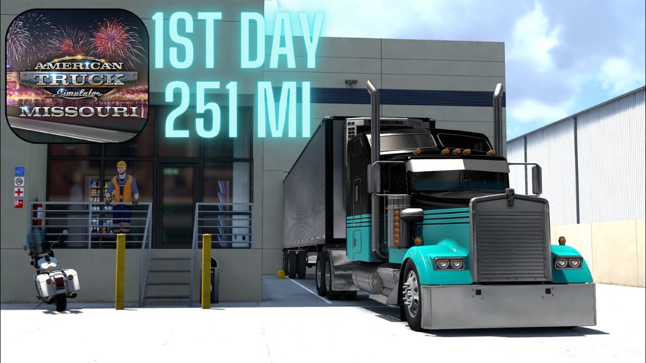 NEW MISSOURI - DAY 1 🔥 Best Kenworth W900 Mod | 4k | American Truck Simulator | Realistic Driving
