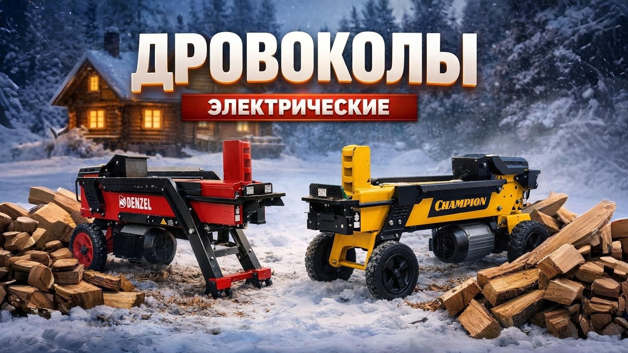 Лучшие электрические дровоколы 2026 ⚡ ТОП-5 мощных моделей для дома и дачи. Рейтинг и советы!