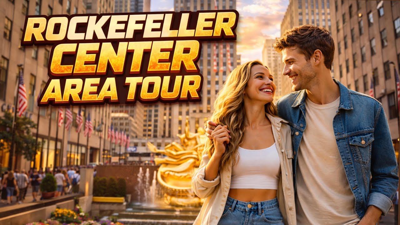New York City, Rockefeller center area tour