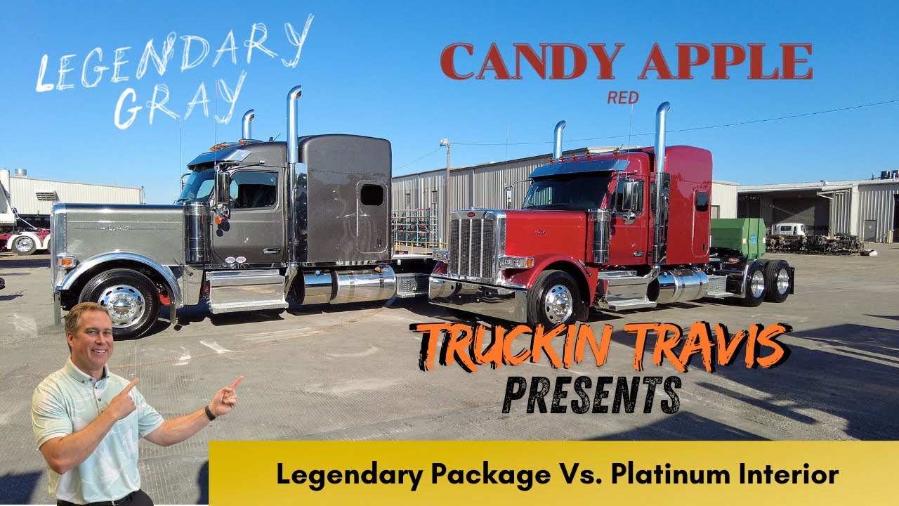Legendary Package Vs. Platinum Interior 2026 Peterbilt 589 Legendary Gray & Candy Apple Red