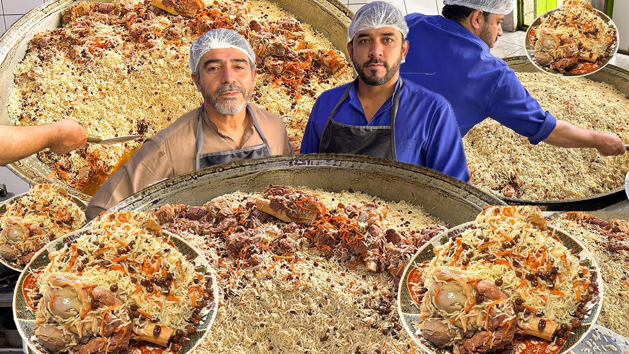 Giant 150+KG kabuli pulao cooking recipe in Afghanistan| Afghanistan Traditional street food video