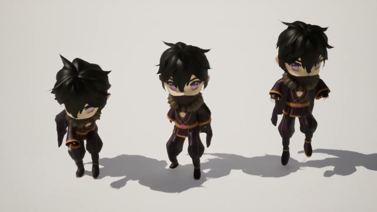 Chibi Anime-Style Character | Ninja 3D Model for Unreal Engine 5