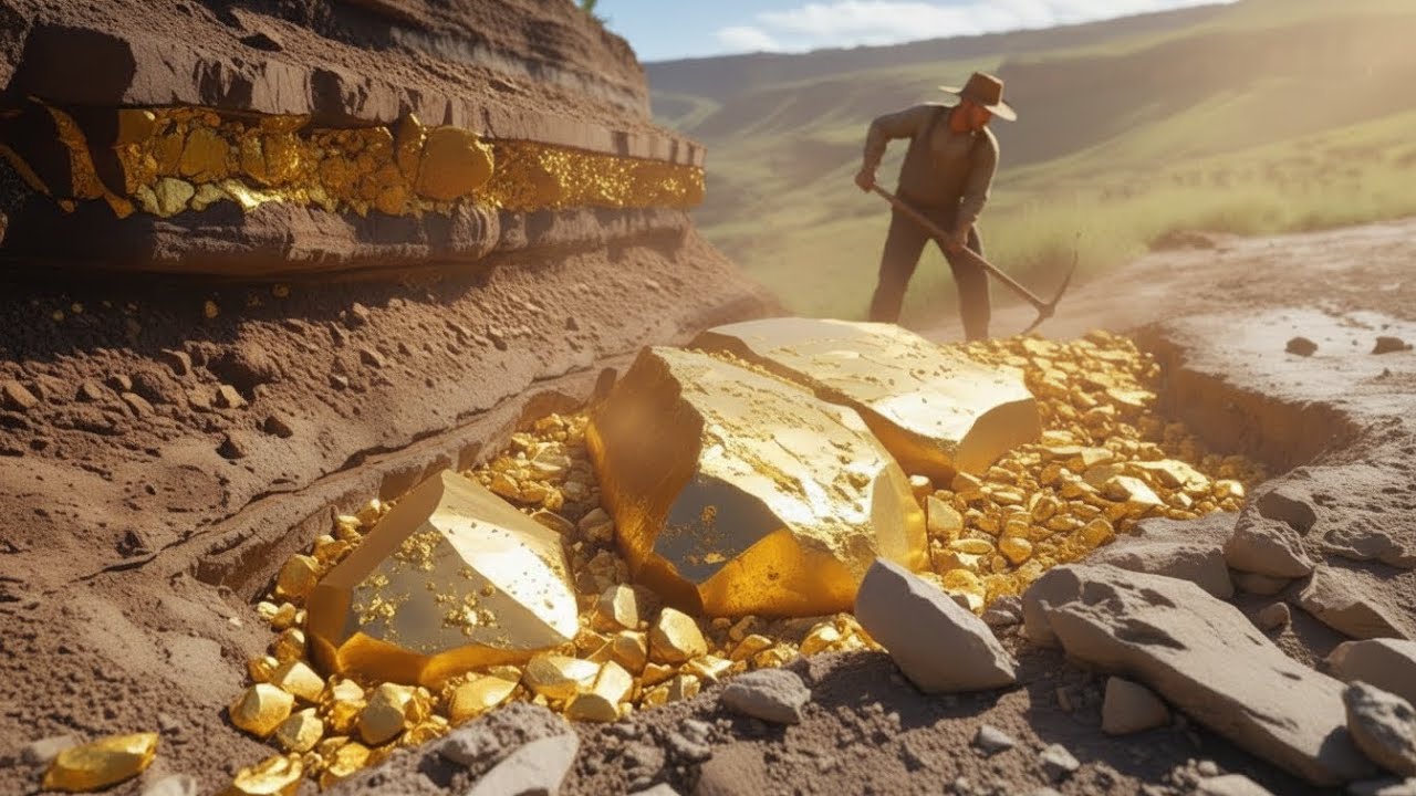 Gold Discovery! Digging for Treasure Worth Million $$ from Gold Nuggets