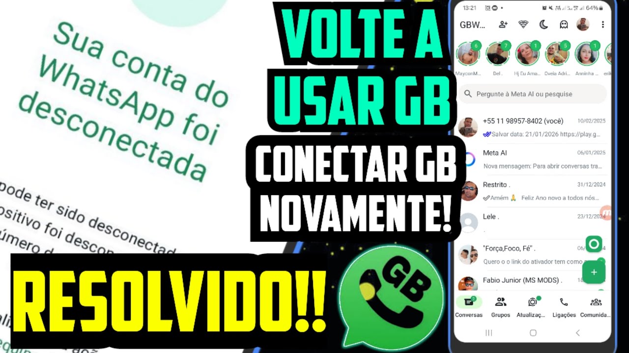 FOI DESCONECTADO E BANIDO DO GB? COMO CONECTAR NOVAMENTE GB 100% SEGURO!