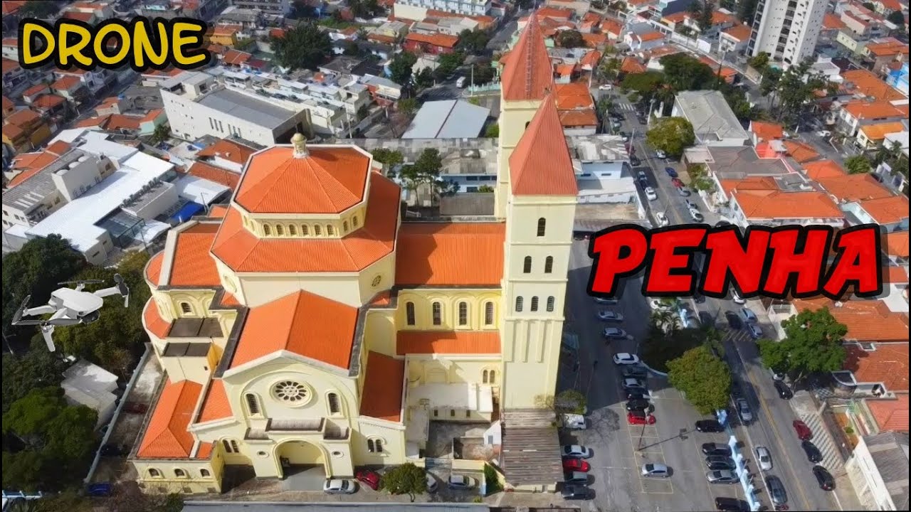 Drone voa na Penha (Bas&iacute;lica de Nossa Senhora da Penha, arredores do Metr&ocirc; e mais) - S&atilde;o Paulo