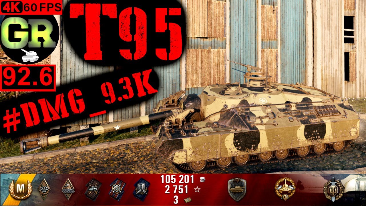 93_World of Tanks T95 WoT Replay - 7 Kills 9.3K DMG(Patch 1.4.0)