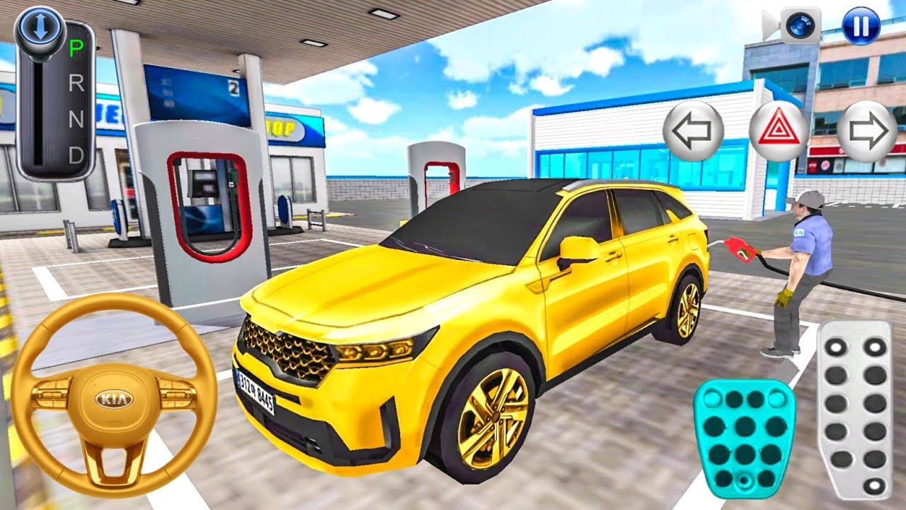 New Golden Kia Sorento Refueling at a Gas Station - 3D Driving Class Android Games 2026 - 3D Game