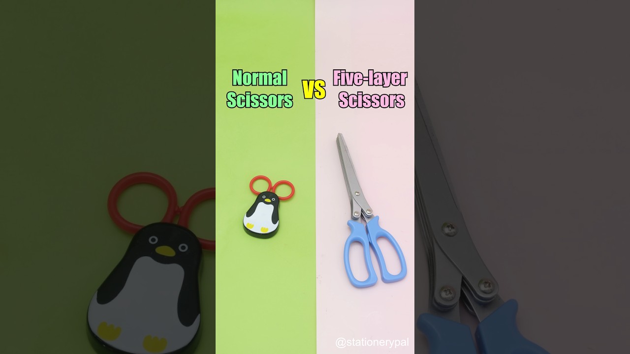Normal Scissors VS Five-layer Scissors ✂️#shorts