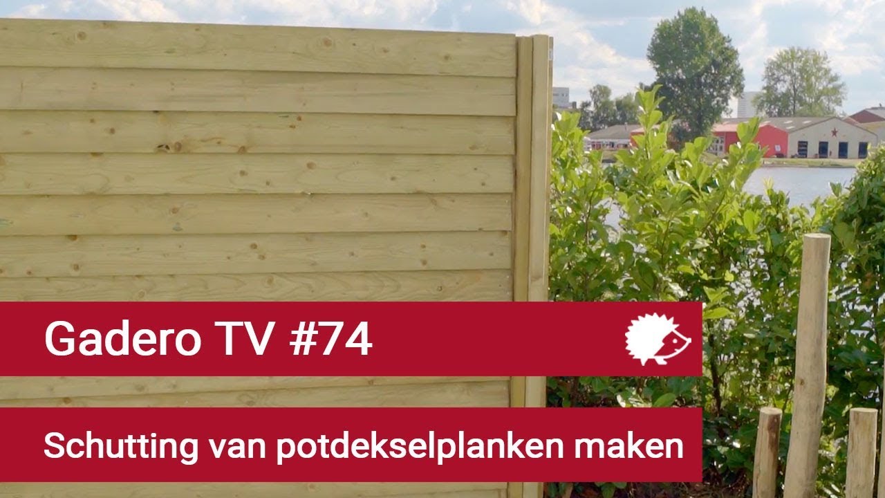 #74 Potdeksel schutting van geïmpregneerd hout - Zweeds Rabat schutting met hoekafwerking