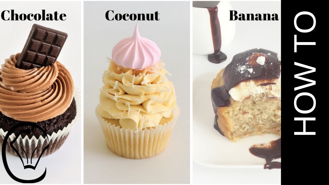 3 Easy Cupcakes Compilation | Banana | Coconut | Chocolate from Scratch