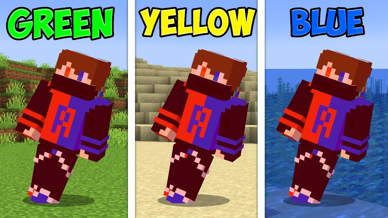 Minecraft But I Can't Touch Any Color