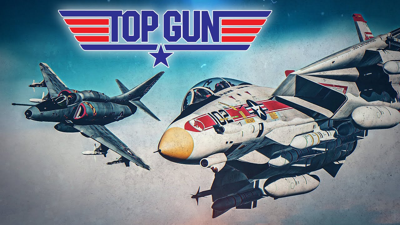 TOP GUN | Воздушный бой F-14 Tomcat против A-4 Skyhawk | Цифровой боевой симулятор | DCS |
