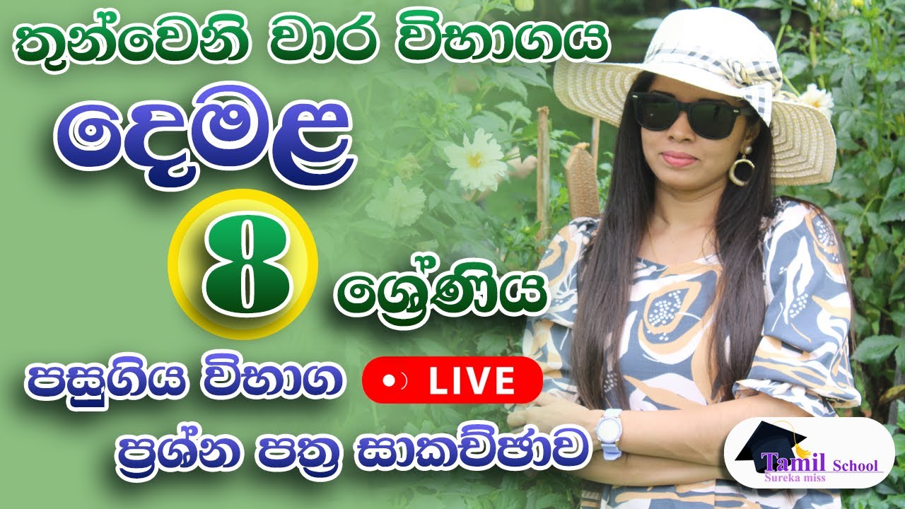 8 වසර දෙමළ තුන්වෙනි වාරය පසුගිය විභාග ප්‍රශ්න පත්‍ර සාකච්ඡාව  grade 8 - 3rd term tamil paper
