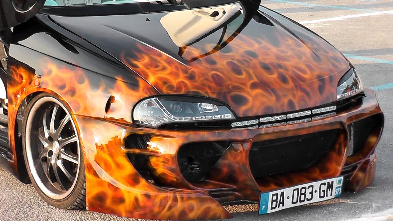Tuned Cars - Peugeot 407,206,Opel Tigra,Megane - Tuning meet / Euro Style