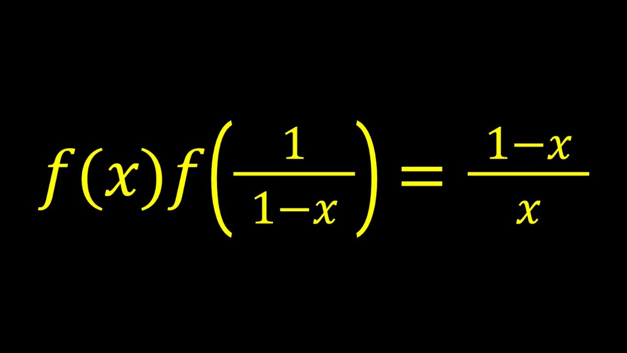 Solving an Interesting Functional Equation