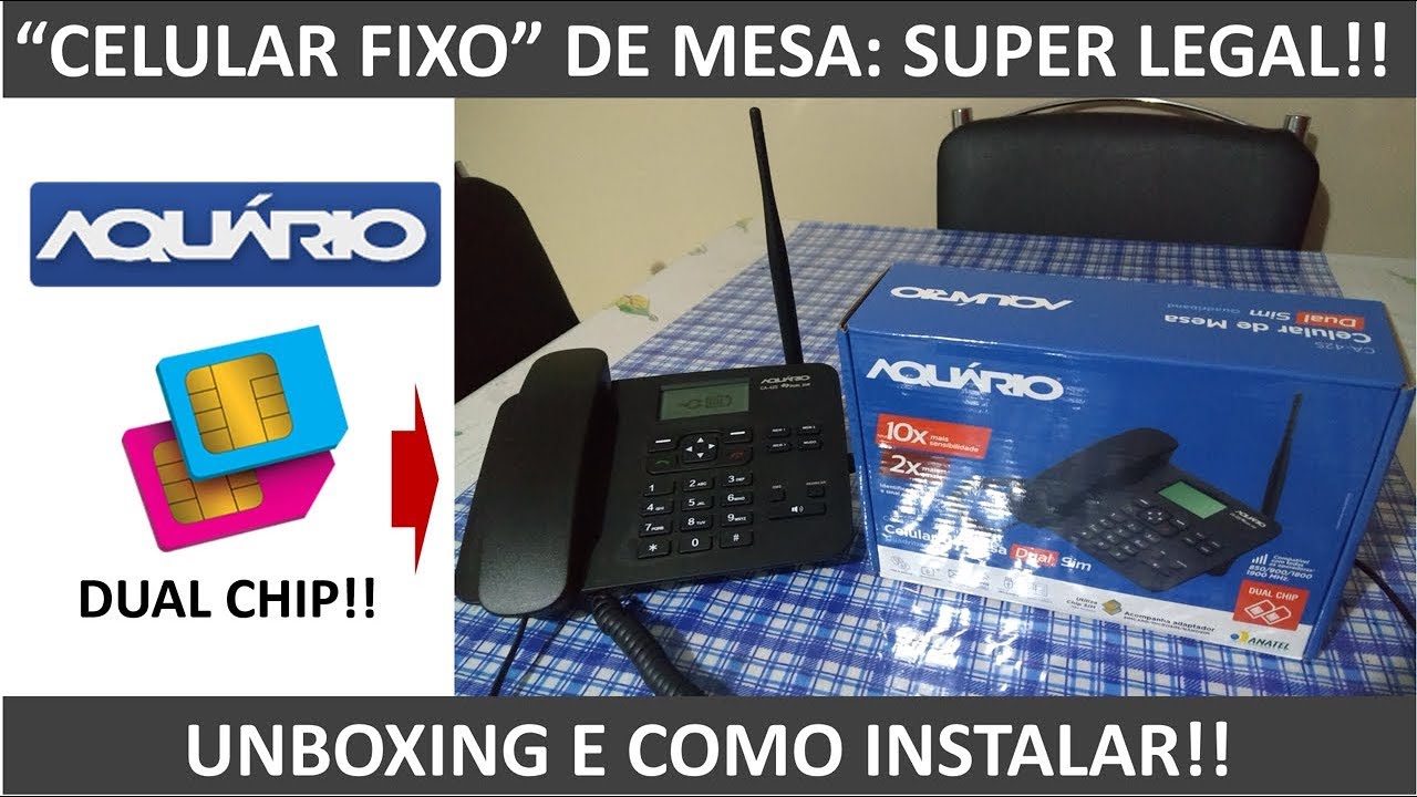 Celular de mesa Aquário CA-42S: Unboxing e configuração!