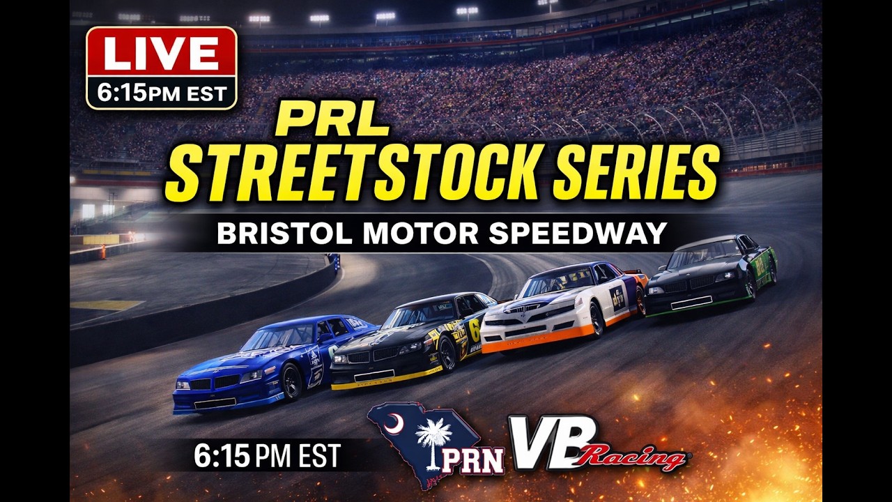 PRL StreetStock Series | Bristol Motor Speedway | Live iRacing Broadcast | Season Race #8