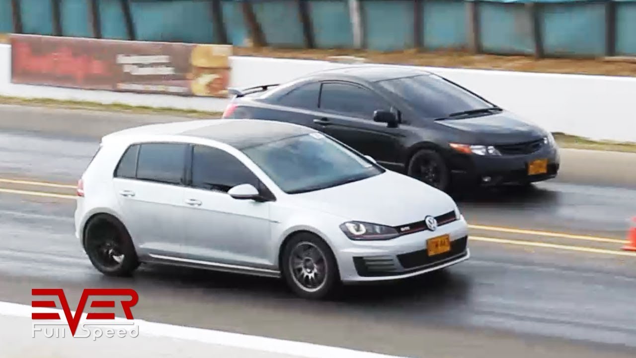 Honda Civic vs Volkswagen Golf GTI | Drag Races