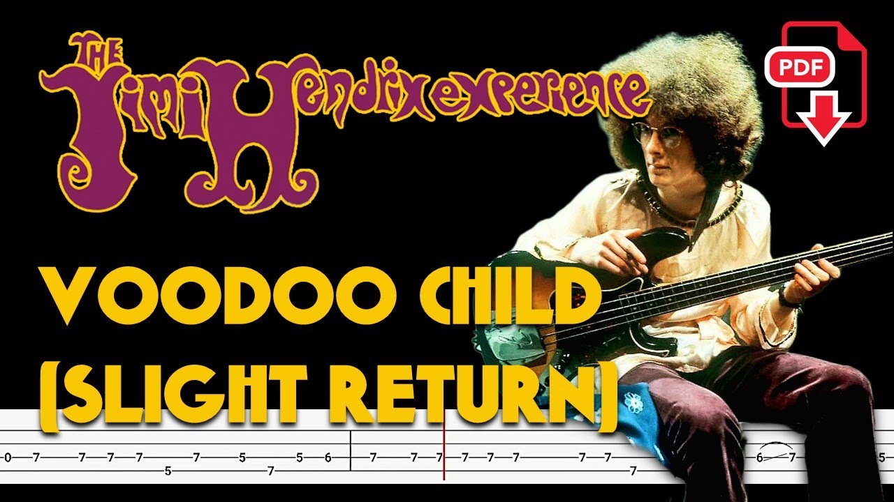 The Jimi Hendrix Experience - Voodoo Child (Slight Return) (🔴Bass Tabs | Notation) @ChamisBass