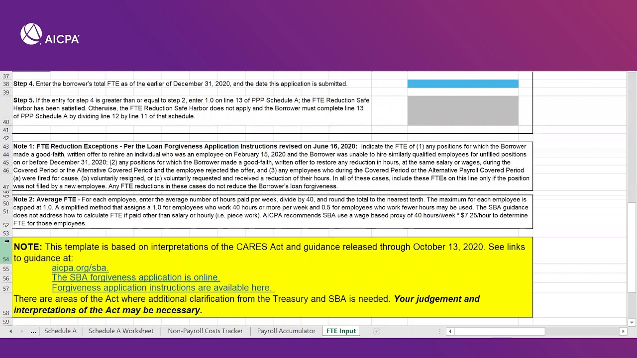 PPP Forgiveness Calculator Walkthrough