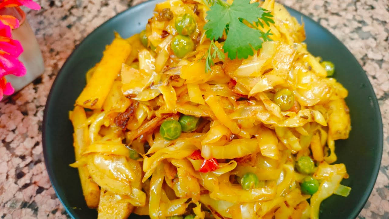 आलू पत्ता गोभी की सूखी सब्जी बनाने की विधि | Patta Gobhi Aloo Ki Sabzi | Aloo Cabbage |sarkichen28