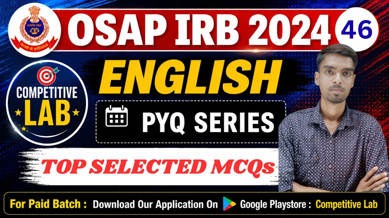 OSAP IRB 2024 PYQ SERIES #oisf #osapirb #bikashsirenglish7 #bikashsir #englishgrammar #oisfconstable