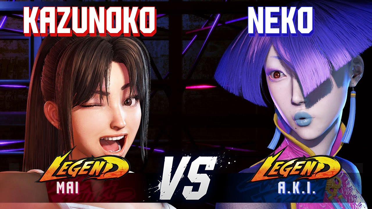 SF6 ▰ KAZUNOKO (Mai) vs NEKO (A.K.I.) ▰ High Level Gameplay