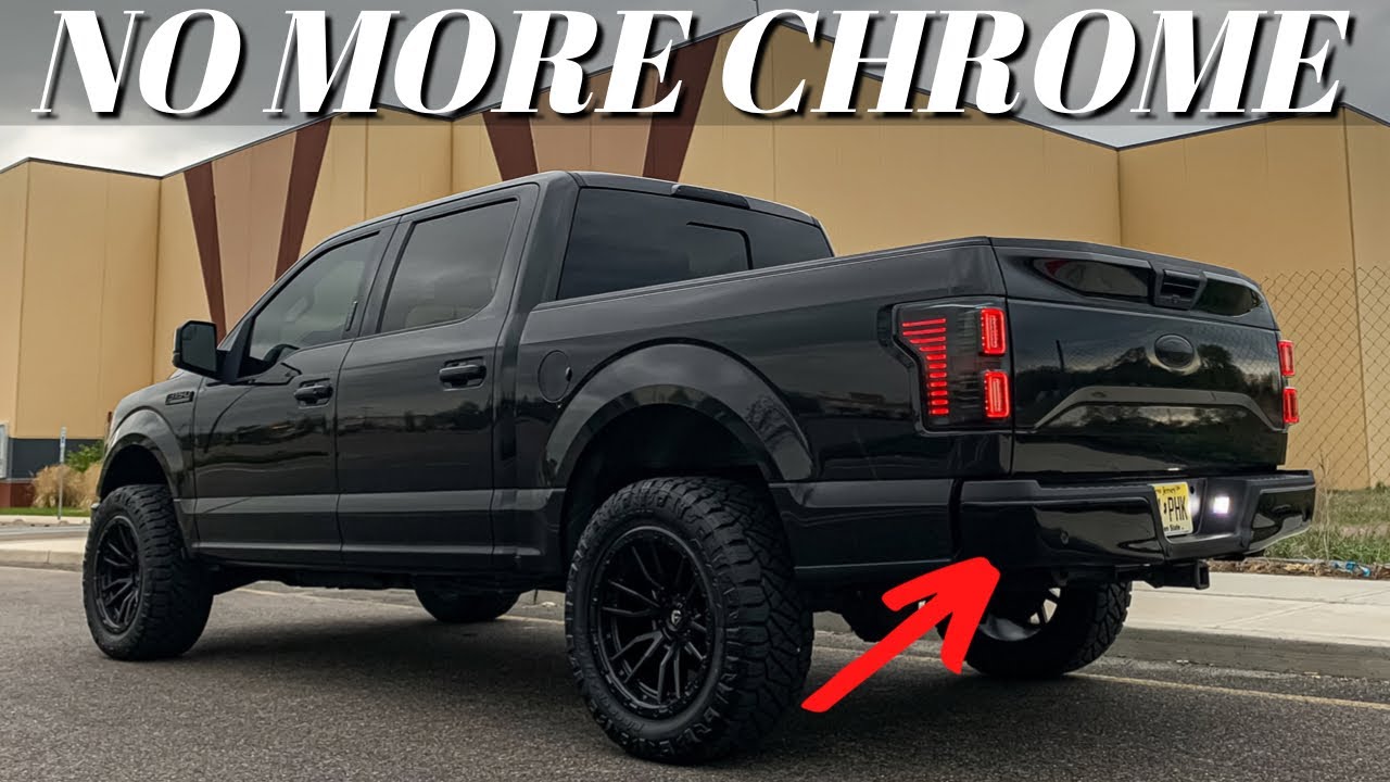 Установка глянцево-чёрного заднего бампера Ford F150 | НАКОНЕЦ-ТО БОЛЬШЕ БЕЗ ХРОМА