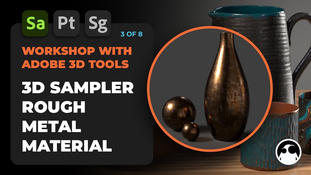 Adobe 3D tools WORKSHOP - 3D SAMPLER Metallic material
