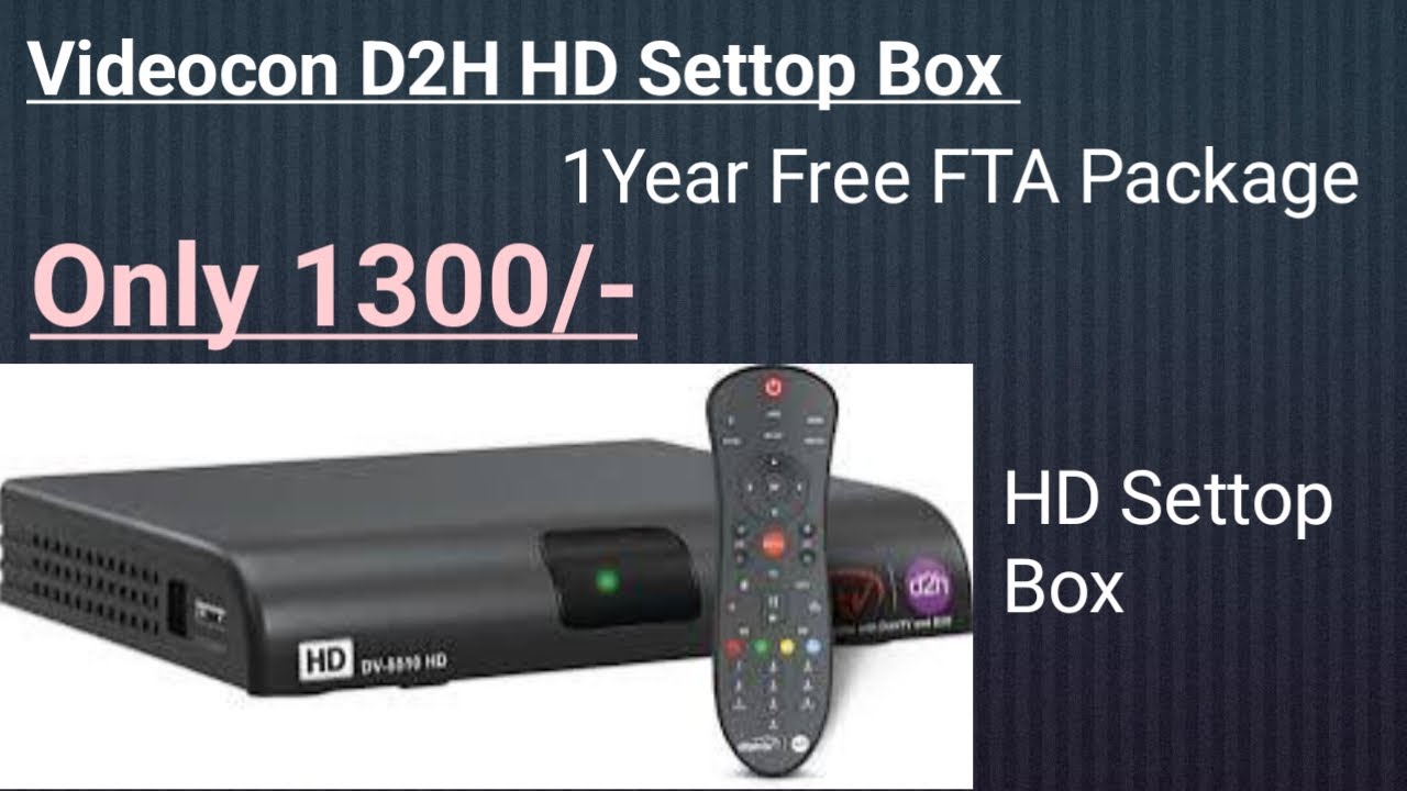 Videocon D2H HD Settop Box | 1 Year Free FTA Package | 1300Rs. | Nitesh DTH Service 2025.