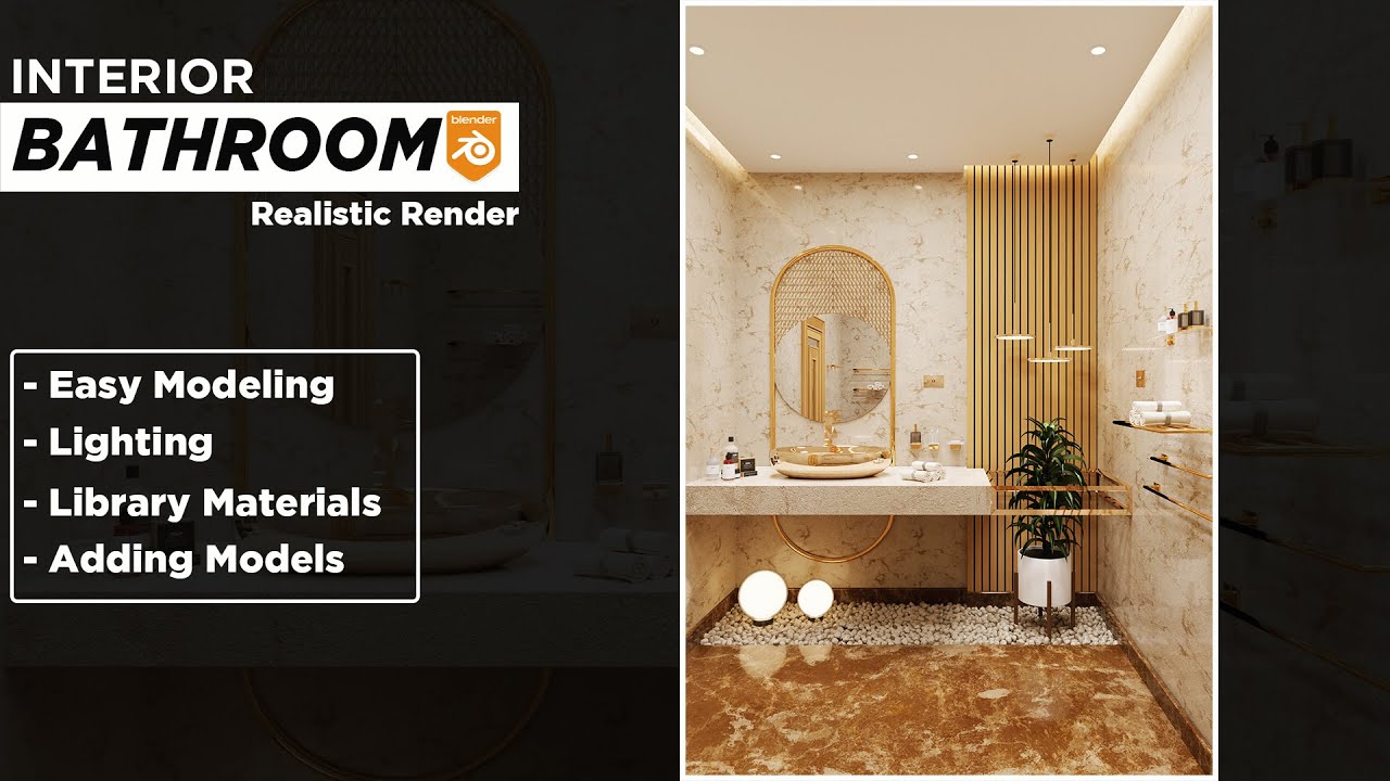 How to make a Modern Bathroom in Blender | Part 1