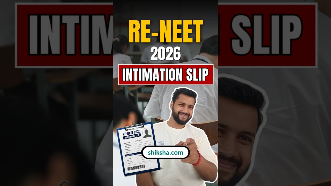 Re NEET 2026 Intimation Slip | Re NEET 2026 Preparation | Re NEET 2026 Strategy #neet #reneet #nta