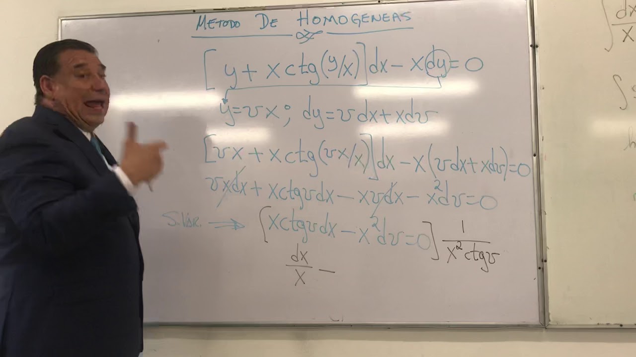 Procedimiento para resolver una ecuación diferencial por el método de homogéneas
