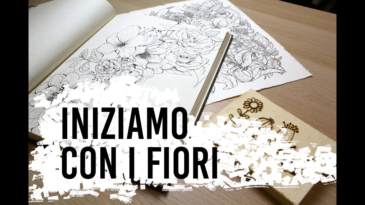 DISEGNO FIORI IN BIANCO E NERO! Iniziamo!