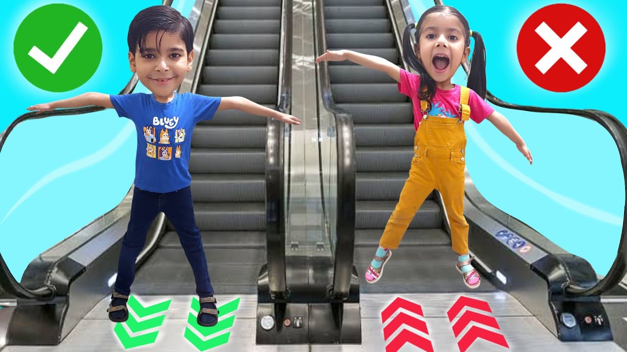 Escalator Mall Adventure - Kids Learn Mall Safety Rules