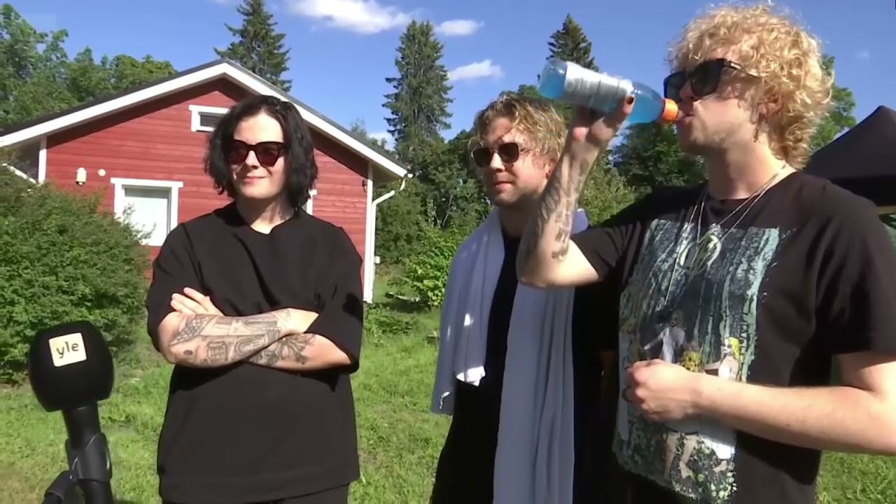 Blind Channel before gig interview for Yle at Koria Roll (August 13th) (English subtitles)