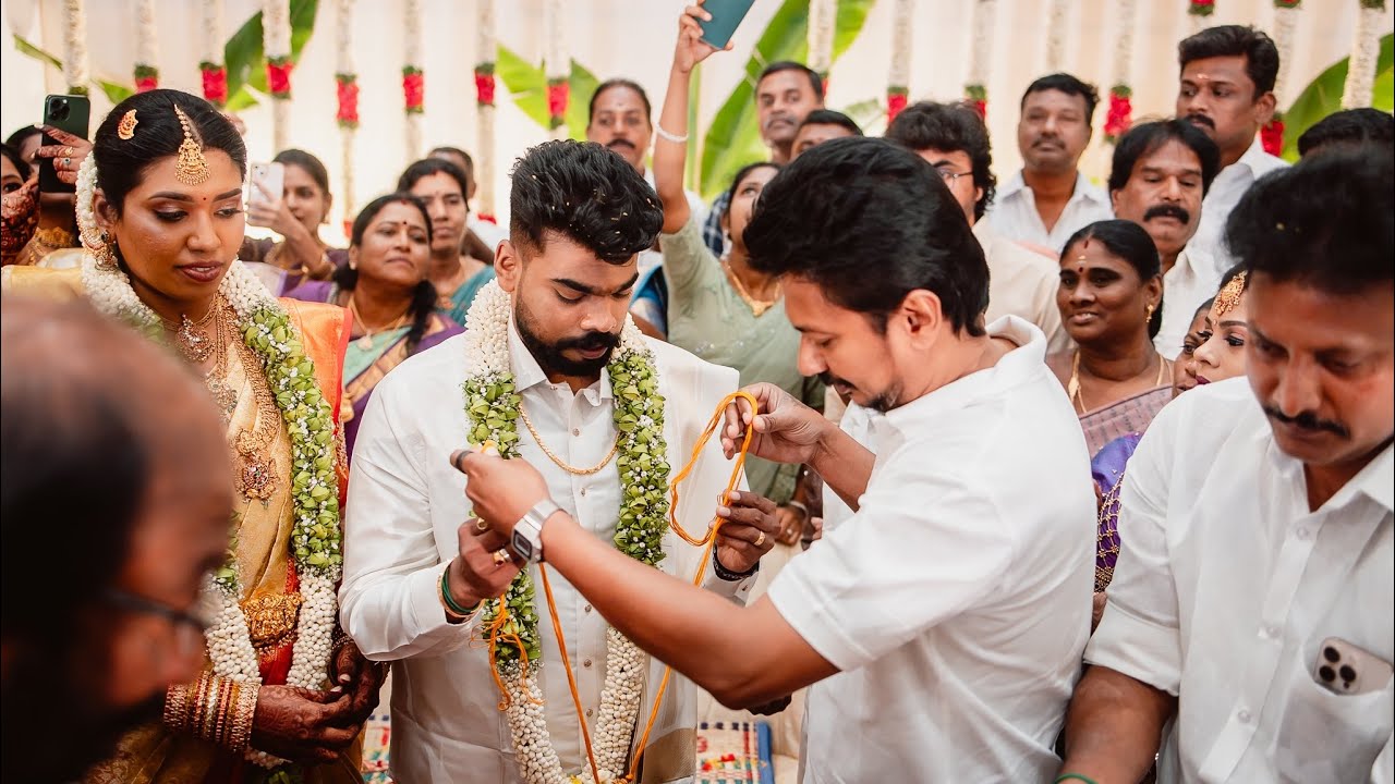 Vidhya & Vignesh's Wedding Teaser | Jeno Photography | Trichy Grand Wedding at Kalaingar Arivalayam