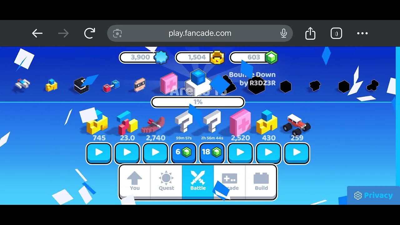 Fancade Gameplay (Google Chrome Website)