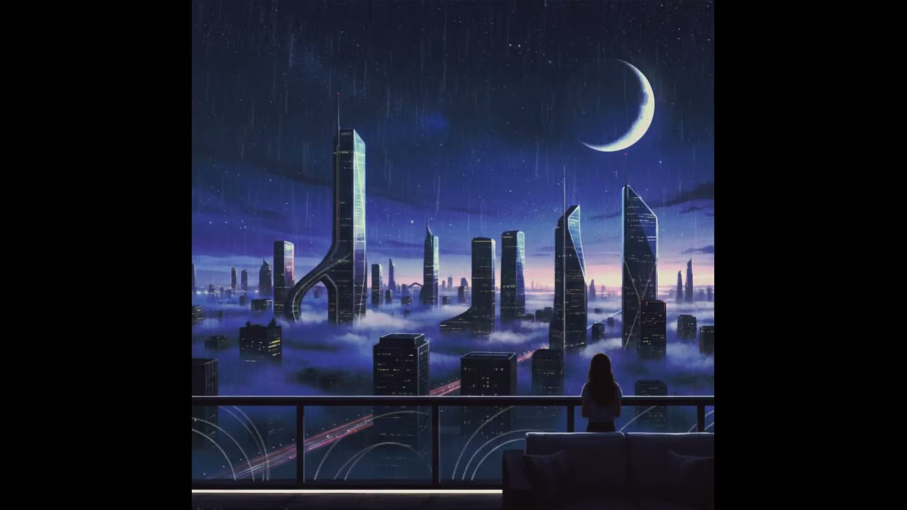 Rain Over the Foggy City — Lofi Guitar & Synth Ambience